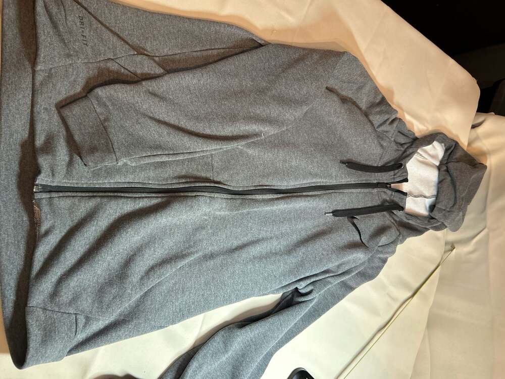 Nike Dri-FIT Full-Zip Training Hoodie Grey Size L